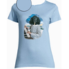 T-shirt bleu ciel piano femme