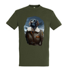 t-shirt chien aviatrice - homme  dark kaki