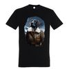 t-shirt chien aviatrice - homme  noir