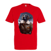 t-shirt chien aviatrice - homme  rouge