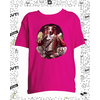 t-shirt chien mousquetaire - enfant fushia