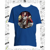t-shirt chien mousquetaire - enfant bleu roy