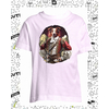 t-shirt chien mousquetaire - enfant rose