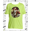 t-shirt chien mousquetaire - enfant vert pomme