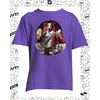 t-shirt chien mousquetaire - enfant violet