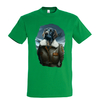 t-shirt chien aviatrice - homme  vert