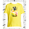 t-shirt fleurs jaune enfant