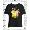 t-shirt fleurs noir enfant