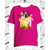 t-shirt fleurs fushia enfant