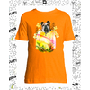 t-shirt fleurs orange enfant