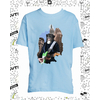 t-shirt guitare bleu ciel enfant