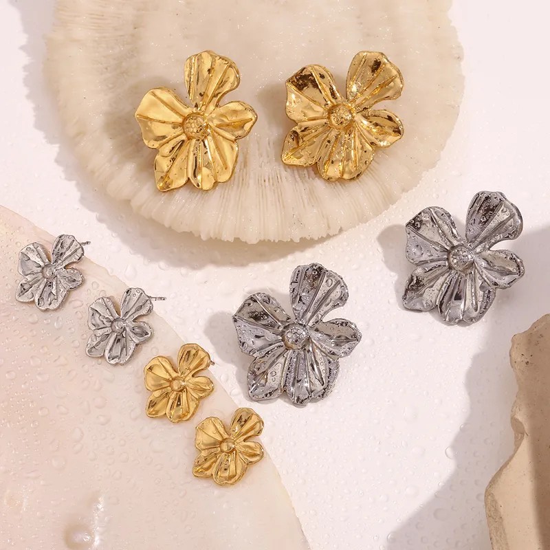 Rev-tement-PVD-Plaqu-Or-V-ritable-Or-18-Carats-Fleur-Acier-Inoxydable-304-Style-Classique-R-sistant-L-Eau-Et-Ne-Ternit-Pas-Boucles-D-Oreilles-2