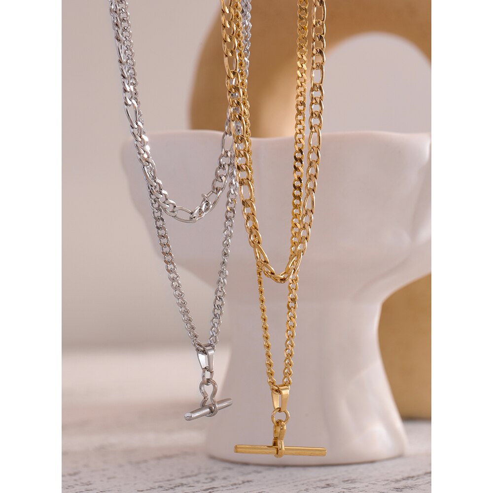 Yhpup-Collier-double-couche-en-acier-inoxydable-pour-femme-bijoux-minimalistes-pendentif-g-om-trique-dor