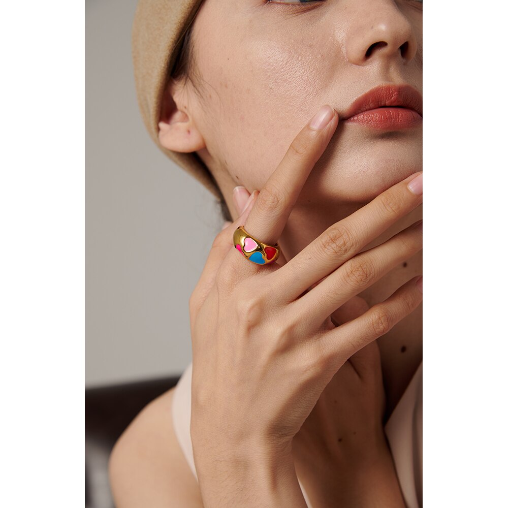 Yhpup-Bague-en-mail-color-coeur-pour-femme-bijoux-en-acier-inoxydable-bague-en-m-tal
