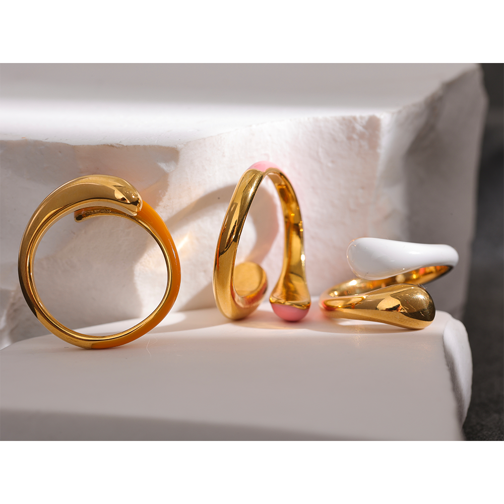 Yhpup-bague-en-acier-inoxydable-pour-femme-couleur-or-plaqu-Pvd-rose-Orange-mail-minimaliste-bijoux