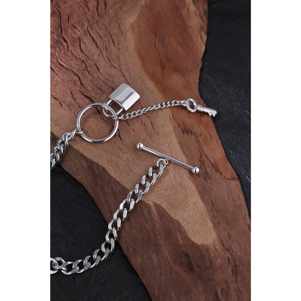 Yhpup-collier-avec-pendentif-en-acier-inoxydable-style-Punk-avec-serrure-en-m-tal-minimaliste-cha
