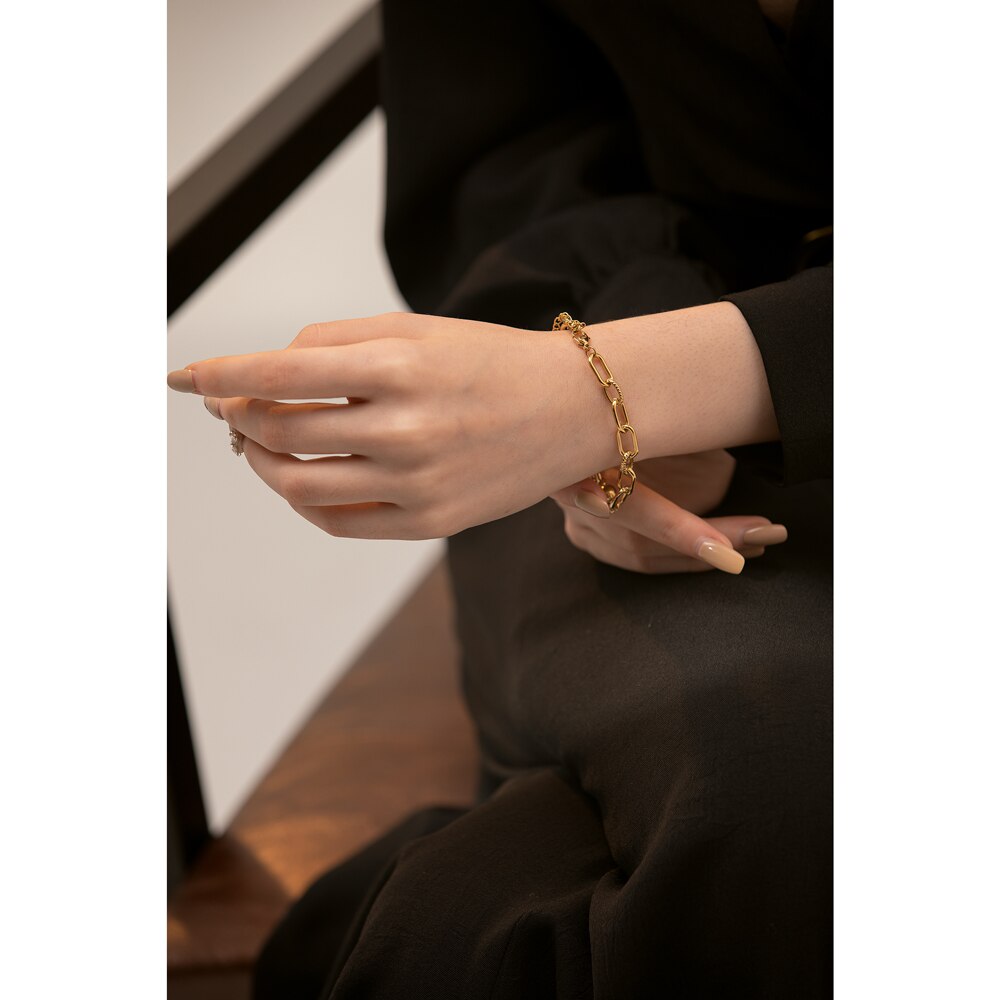 Yhpup-Bracelet-dor-en-acier-inoxydable-pour-femmes-nouveau-bijou-breloque-Texture-m-tallique-g-om