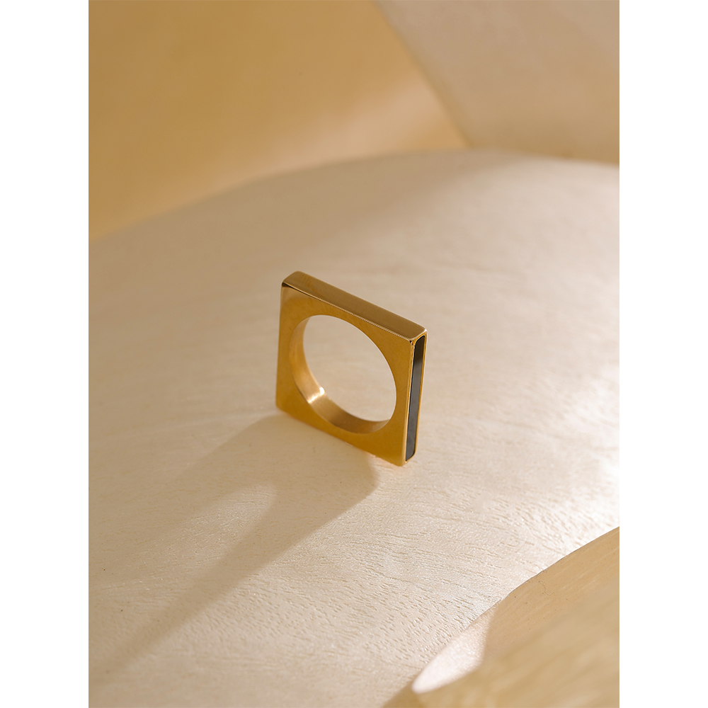 Yhpup-bague-g-om-trique-minimaliste-carr-e-en-acier-inoxydable-acrylique-mode-Simple-temp-rament