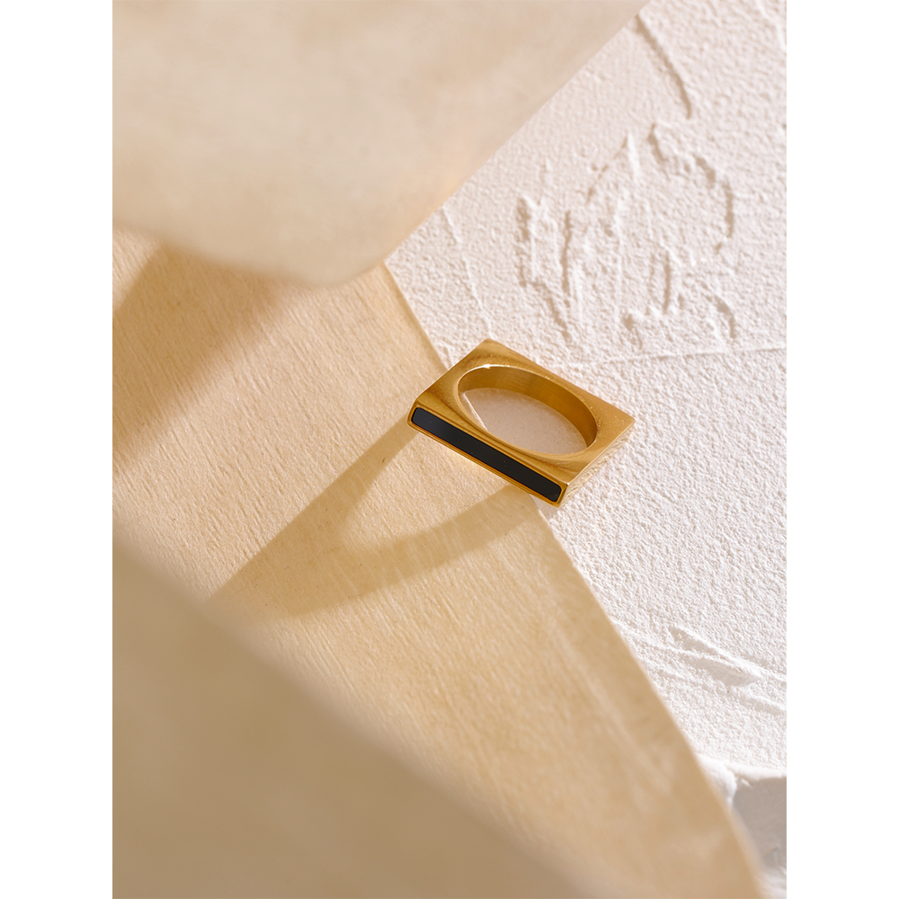 Yhpup-bague-g-om-trique-minimaliste-carr-e-en-acier-inoxydable-acrylique-mode-Simple-temp-rament