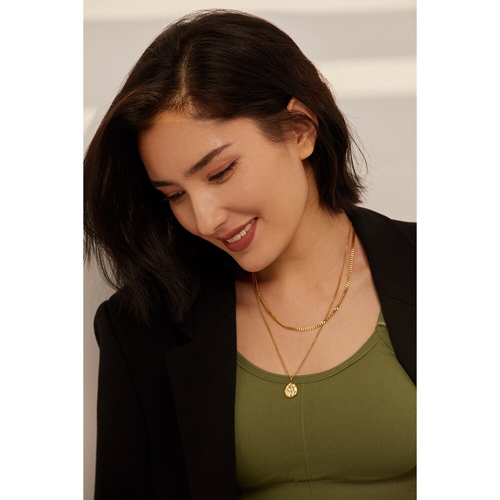 Yhpup-collier-multicouche-en-acier-inoxydable-316L-pour-femmes-Bijoux-d-claration-Texture-m-tallique-pendentif