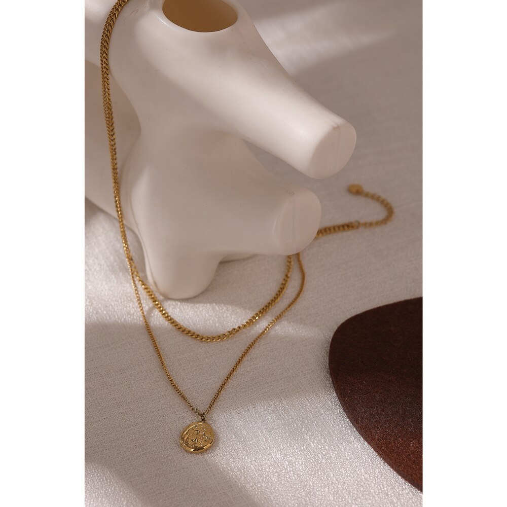Yhpup-collier-multicouche-en-acier-inoxydable-316L-pour-femmes-Bijoux-d-claration-Texture-m-tallique-pendentif