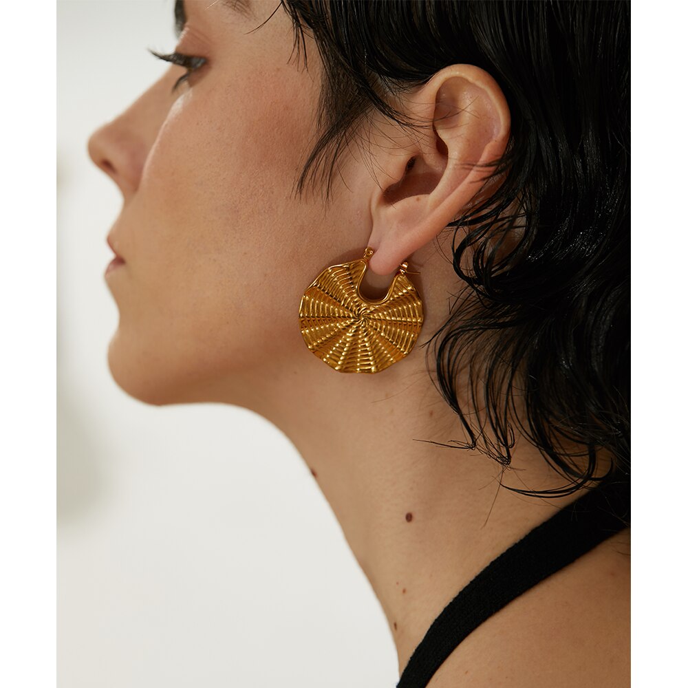 Yhpup-boucles-d-oreilles-Huggie-rondes-en-toile-d-araign-e-pour-femmes-en-acier-inoxydable