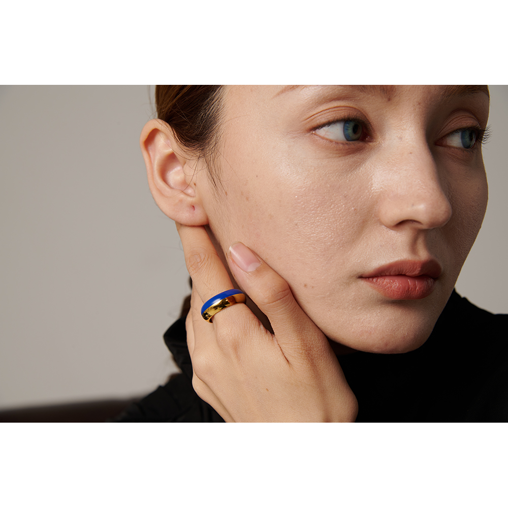 Yhpup-bague-en-acier-inoxydable-pour-femmes-anneau-en-mail-bleu-tendance-m-tal-rond-bijoux