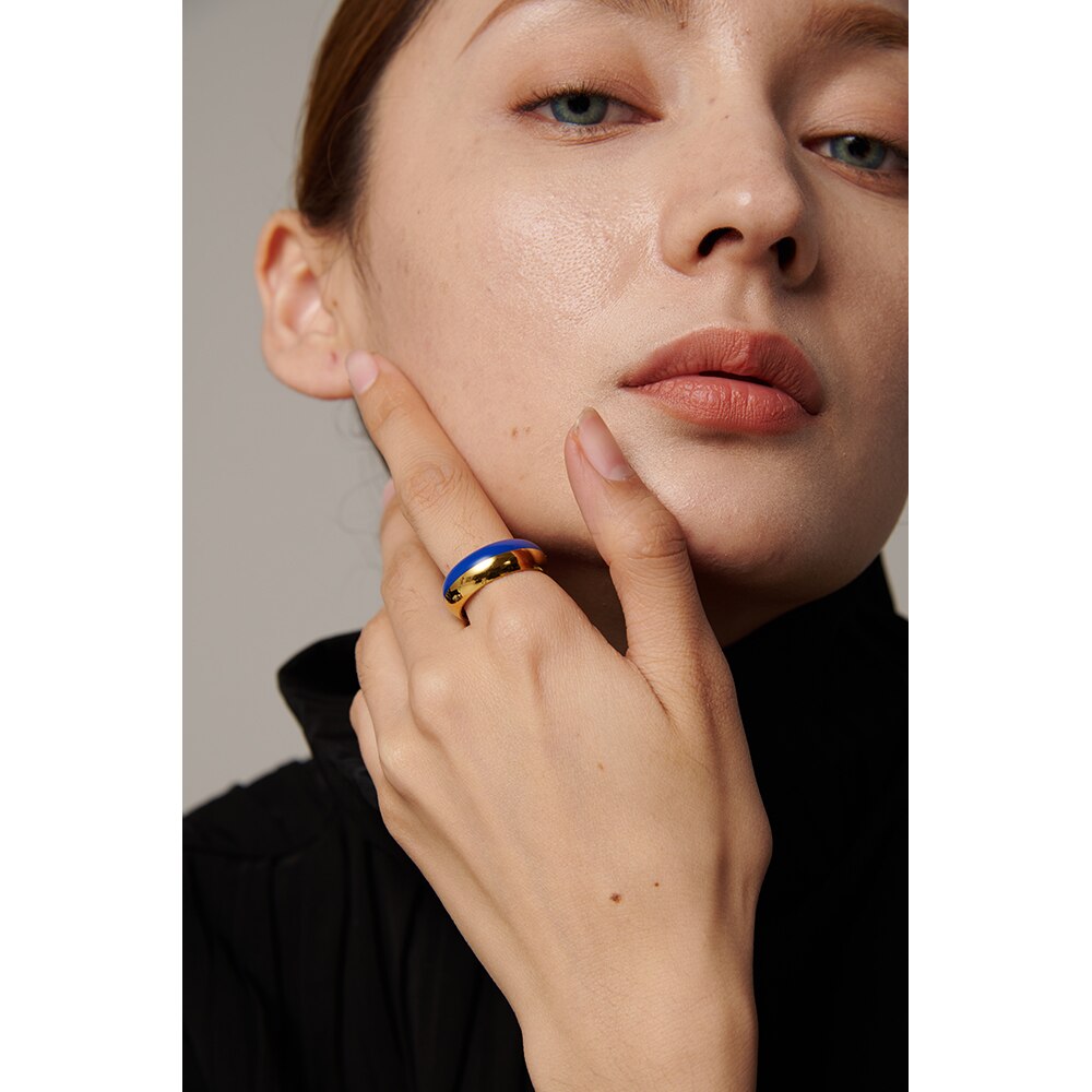 Yhpup-bague-en-acier-inoxydable-pour-femmes-anneau-en-mail-bleu-tendance-m-tal-rond-bijoux
