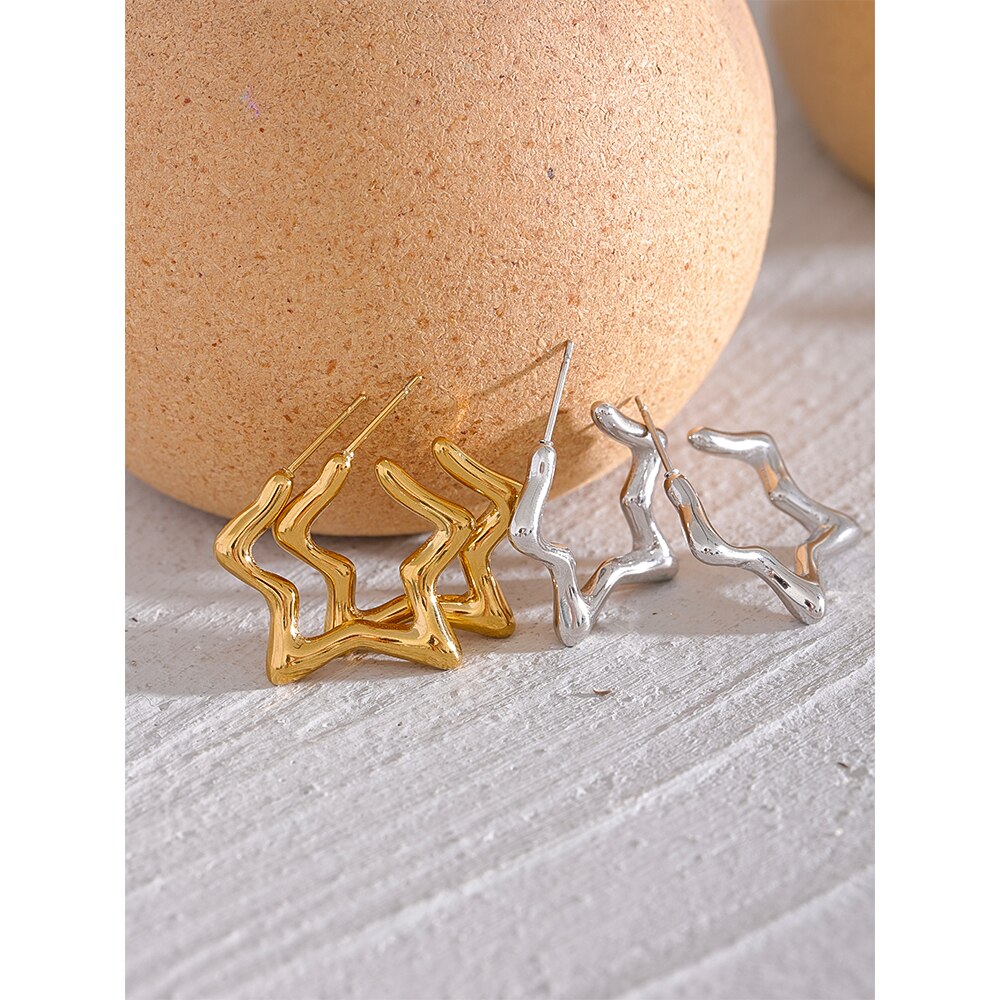 Yhpup-Boucles-d-oreilles-toiles-en-acier-inoxydable-pour-femme-bijoux-tanches-or-argent-m-tal