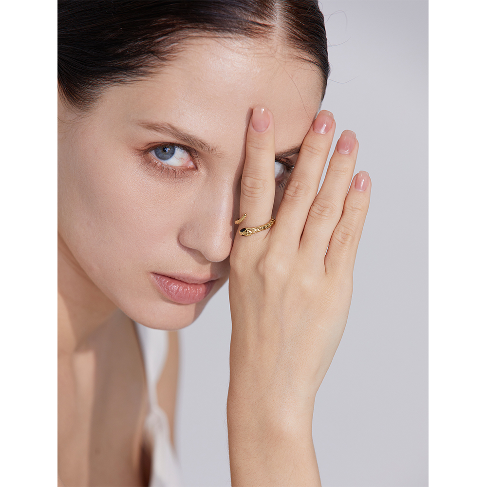 Yhpup-bague-serpent-en-acier-inoxydable-pour-femme-breloque-tanche-couleur-or-Texture-tendance-Chic-Animal