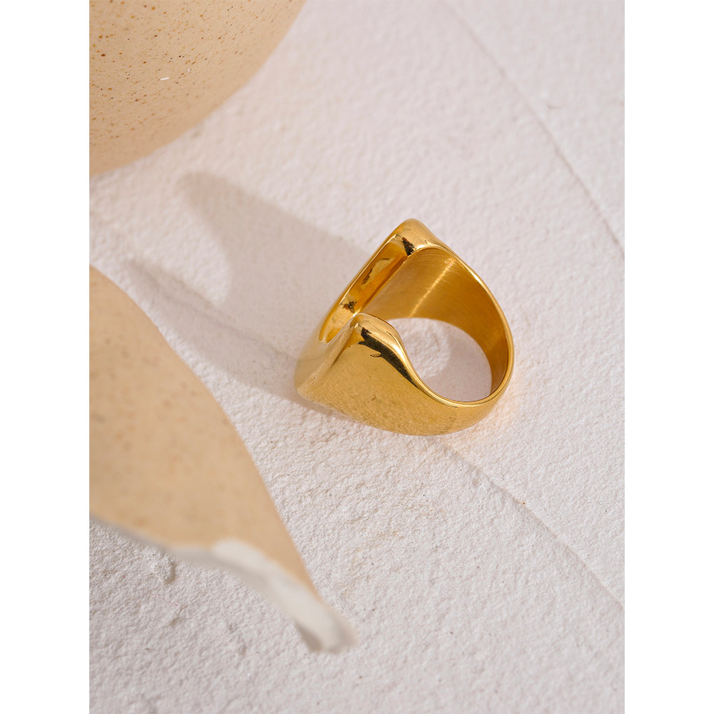 Yhpup-bague-personnalis-e-en-forme-de-U-en-m-tal-acier-inoxydable-couleur-or-18K