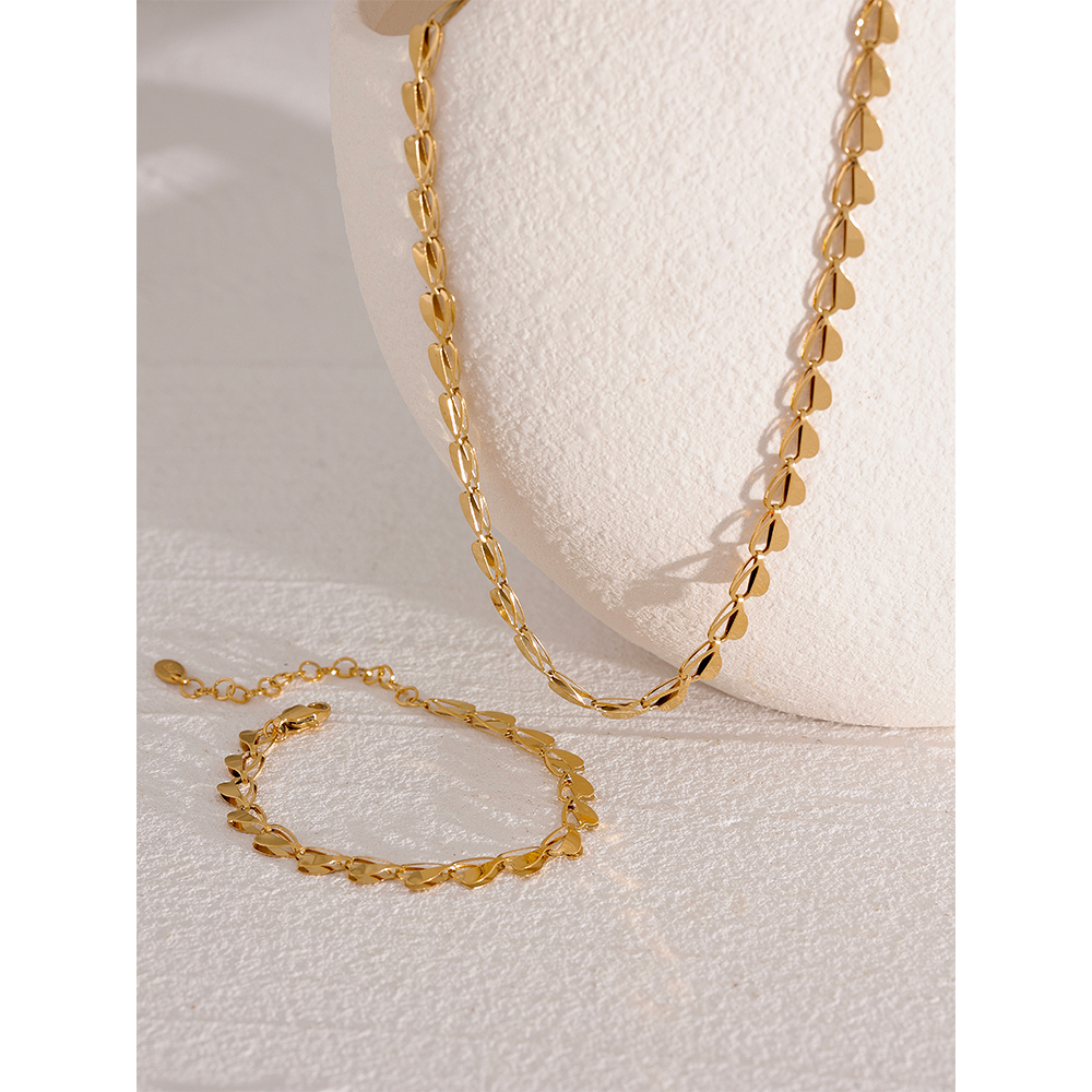 Yhpup-ensemble-de-bijoux-en-acier-inoxydable-collier-en-forme-de-c-ur-tanche-plaqu-or