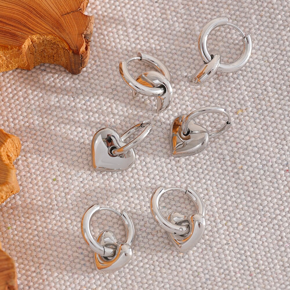 Yhpup-boucles-d-oreilles-pendantes-en-forme-d-toile-de-lune-de-c-ur-Huggie-plaqu