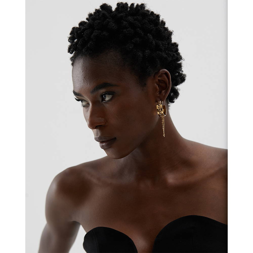 Yhpup-boucles-d-oreilles-en-or-PVD-cha-ne-pampilles-Chic-goutte-d-eau-tendance-acier