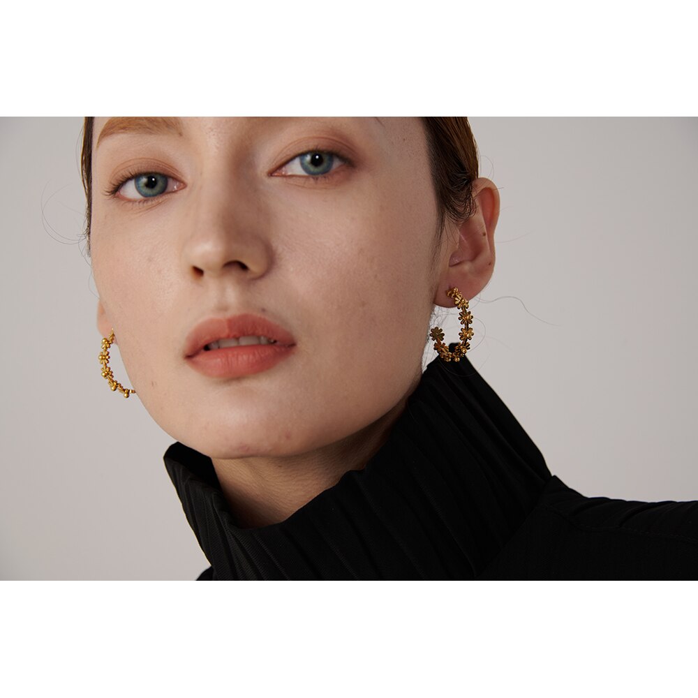 Yhpup-boucles-d-oreilles-rondes-en-acier-inoxydable-pour-femmes-bijoux-en-m-tal-dor-Texture