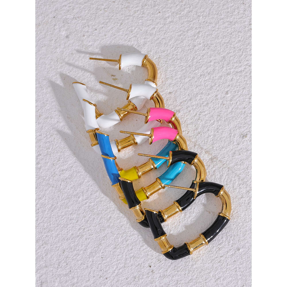 Yhpup-Boucles-d-oreilles-Huggie-coeur-d-amour-en-acier-inoxydable-pour-femme-mail-noir-color