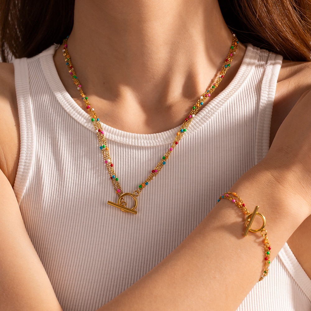Collier-et-bracelet-en-acier-inoxydable-pour-femme-ensembles-de-bijoux-or-18-carats-goutte-d