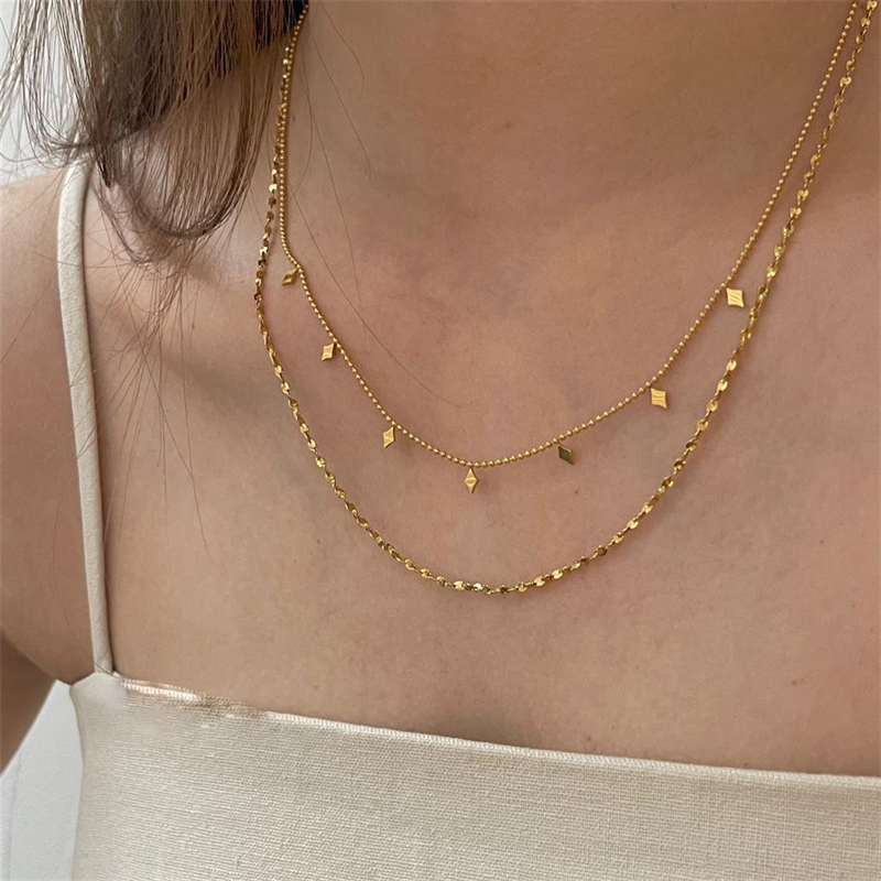 SION-L-Bijoux-fins-en-acier-inoxydable-pour-femme-breloque-en-losange-souder-2-couches-collier