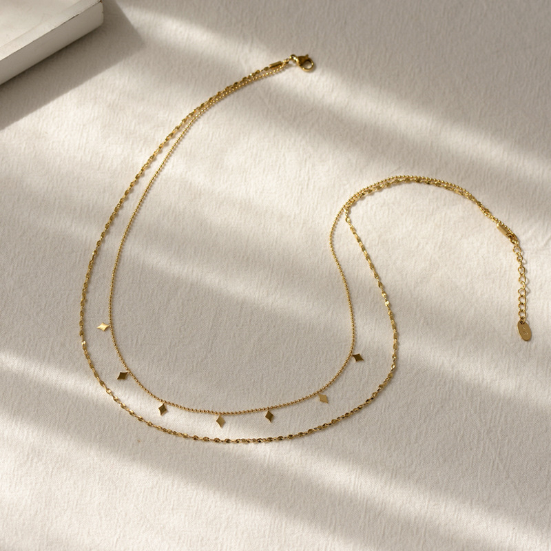 SION-L-Bijoux-fins-en-acier-inoxydable-pour-femme-breloque-en-losange-souder-2-couches-collier