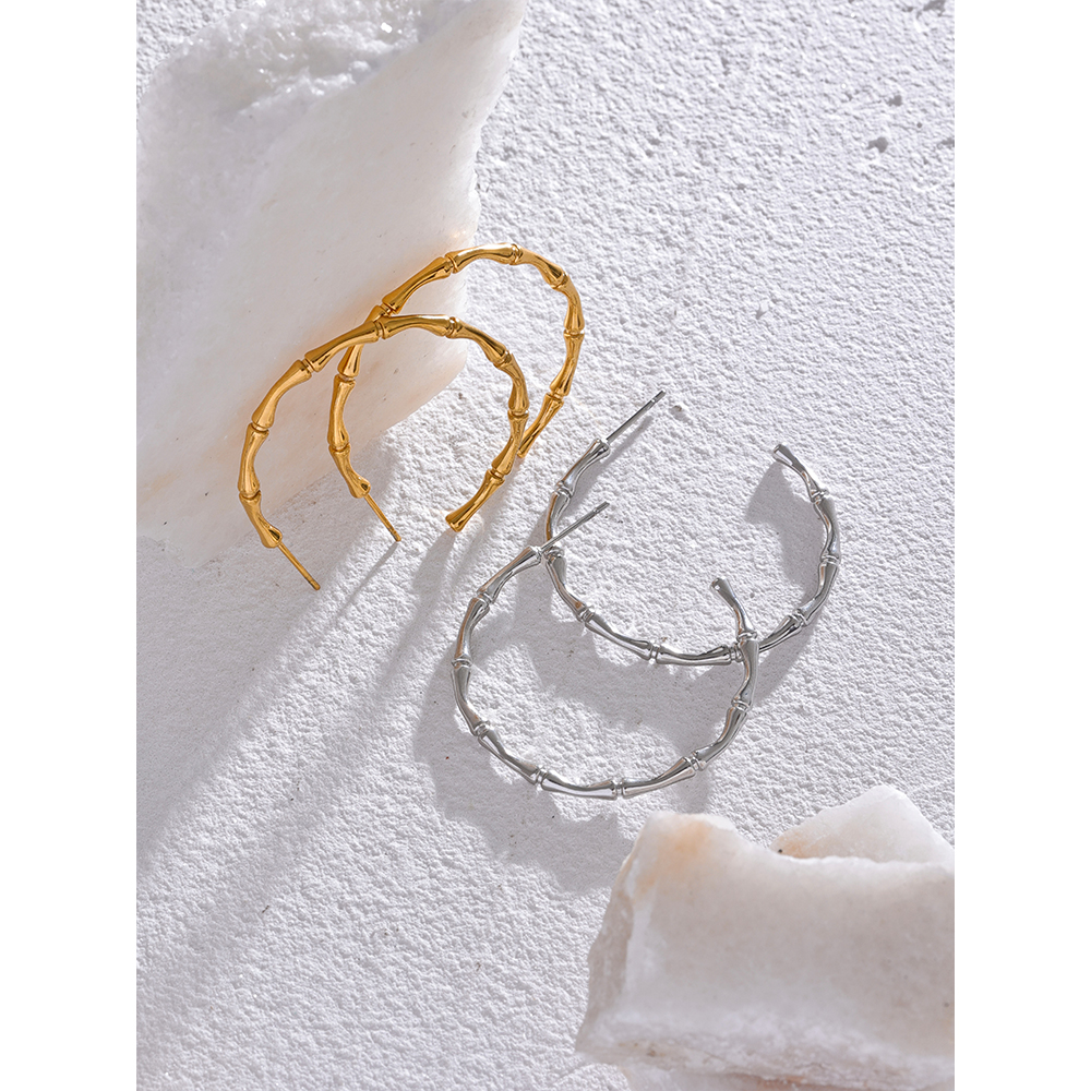 Yhpup-Boucles-d-oreilles-cr-oles-en-bambou-en-acier-inoxydable-pour-femme-bijoux-plaqu-s