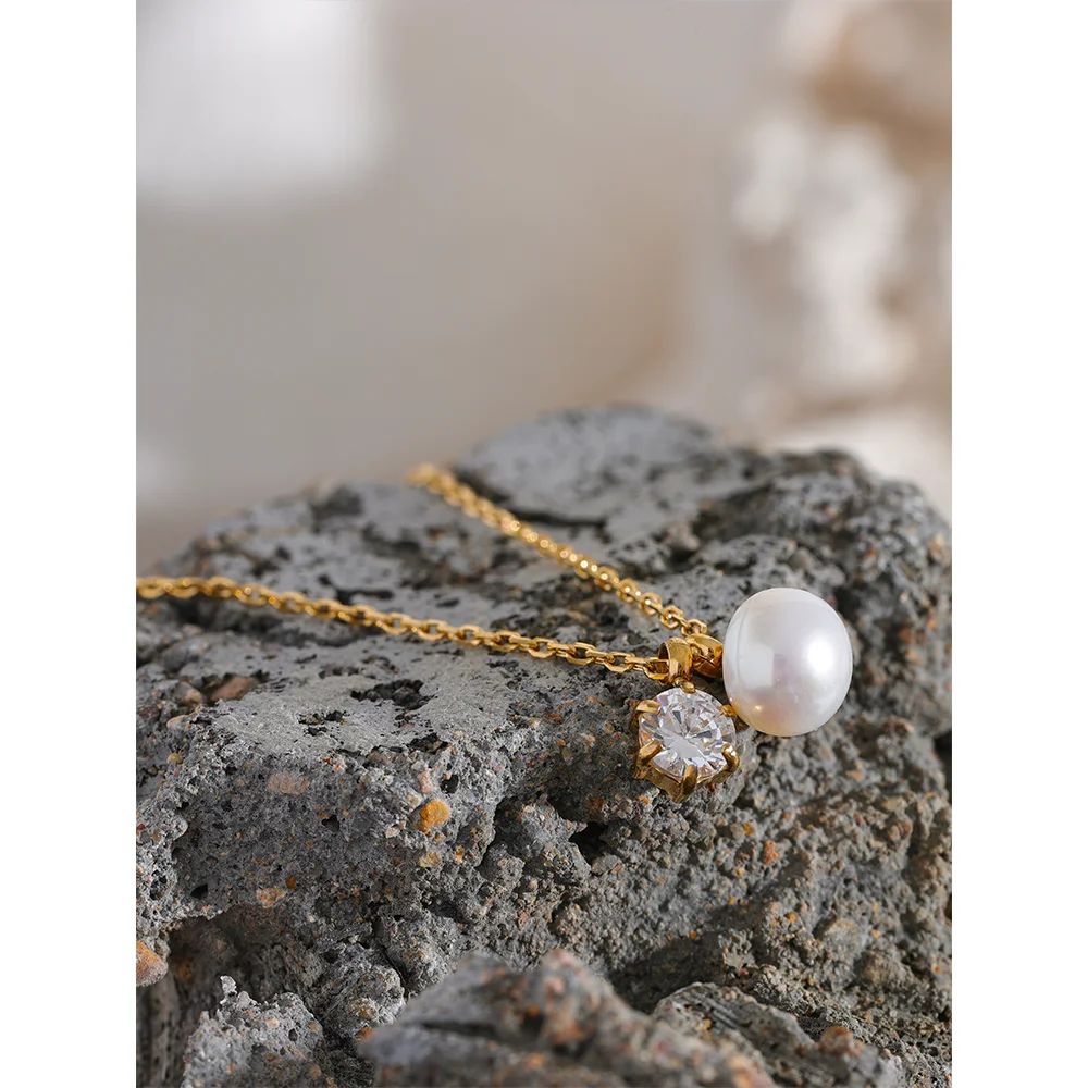 Yhpup-Collier-pendentif-en-perles-naturelles-acier-inoxydable-cubique-contredit-exquis-luxe-breloque-mode-cor-enne
