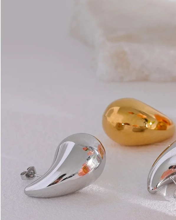 Yhpup-Boucles-d-Oreilles-Goutte-d-Eau-paisse-en-Acier-Inoxydable-tanche-Grandes-Boucles-d-Oreilles