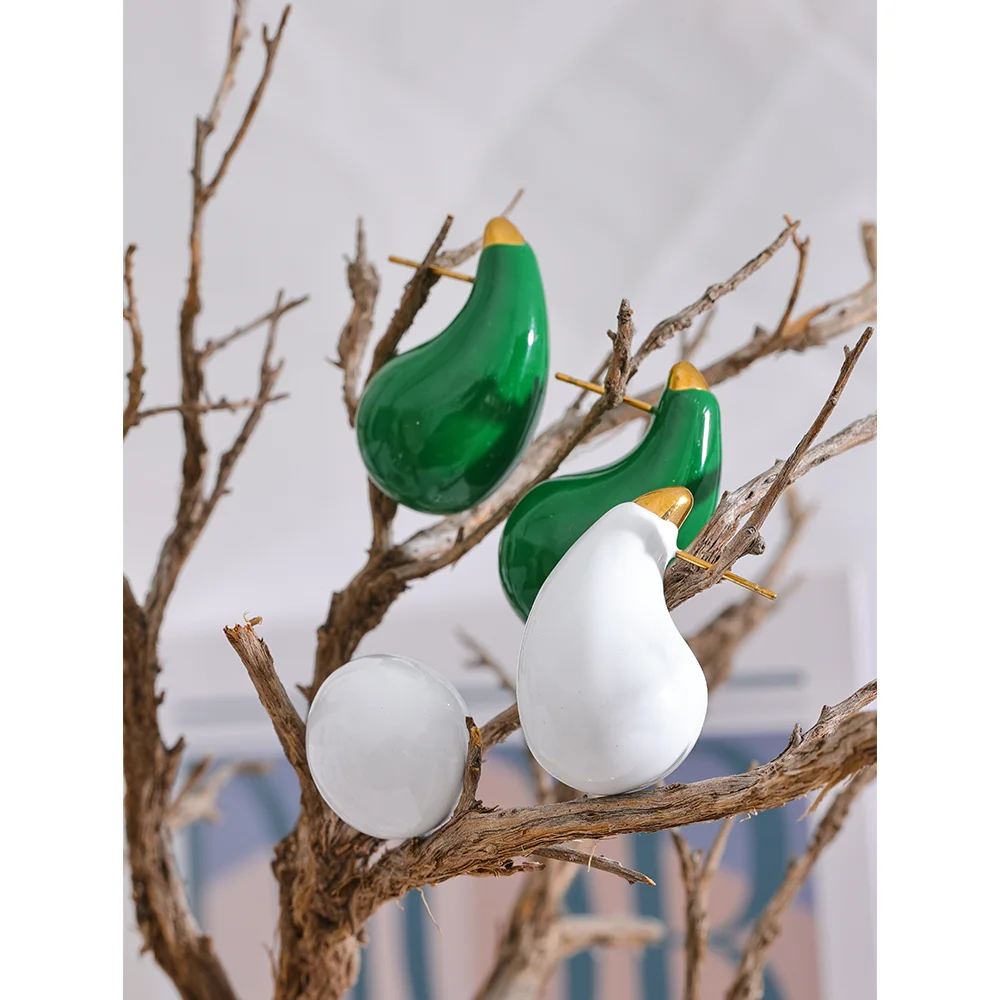 Yhpup-Boucles-d-Oreilles-Goutte-d-Eau-pour-Femme-Blanc-Vert-mail-Acier-Inoxydable-Optique-18K
