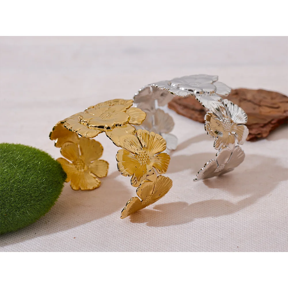 Yhpup-Bracelet-en-acier-inoxydable-personnalis-manchette-large-bracelet-ouvert-degr-d-eau-breloque-en-m