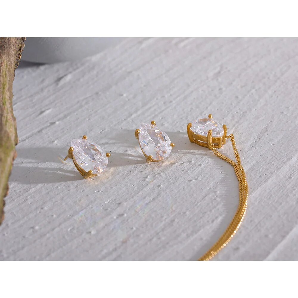 Yhpup-Collier-pendentif-goutte-d-eau-en-acier-inoxydable-d-licat-brillant-cubique-contre-indiqu-boucles