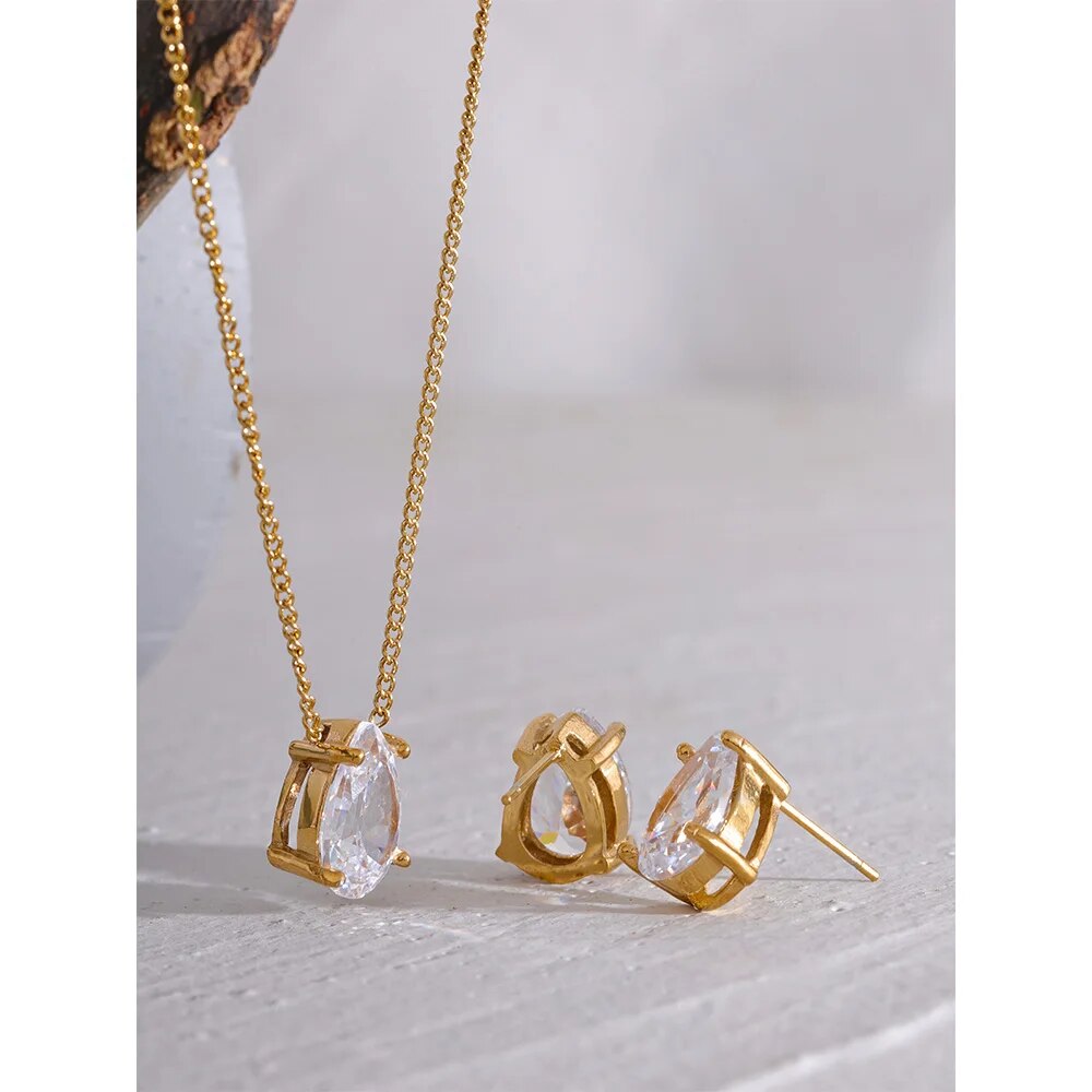 Yhpup-Collier-pendentif-goutte-d-eau-en-acier-inoxydable-d-licat-brillant-cubique-contre-indiqu-boucles