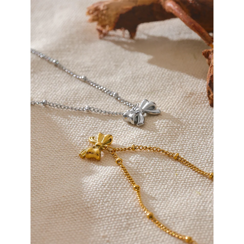Yhpup-Collier-pendentif-n-ud-papillon-en-acier-inoxydable-pour-femme-sweat-shirts-plaqu-s-or