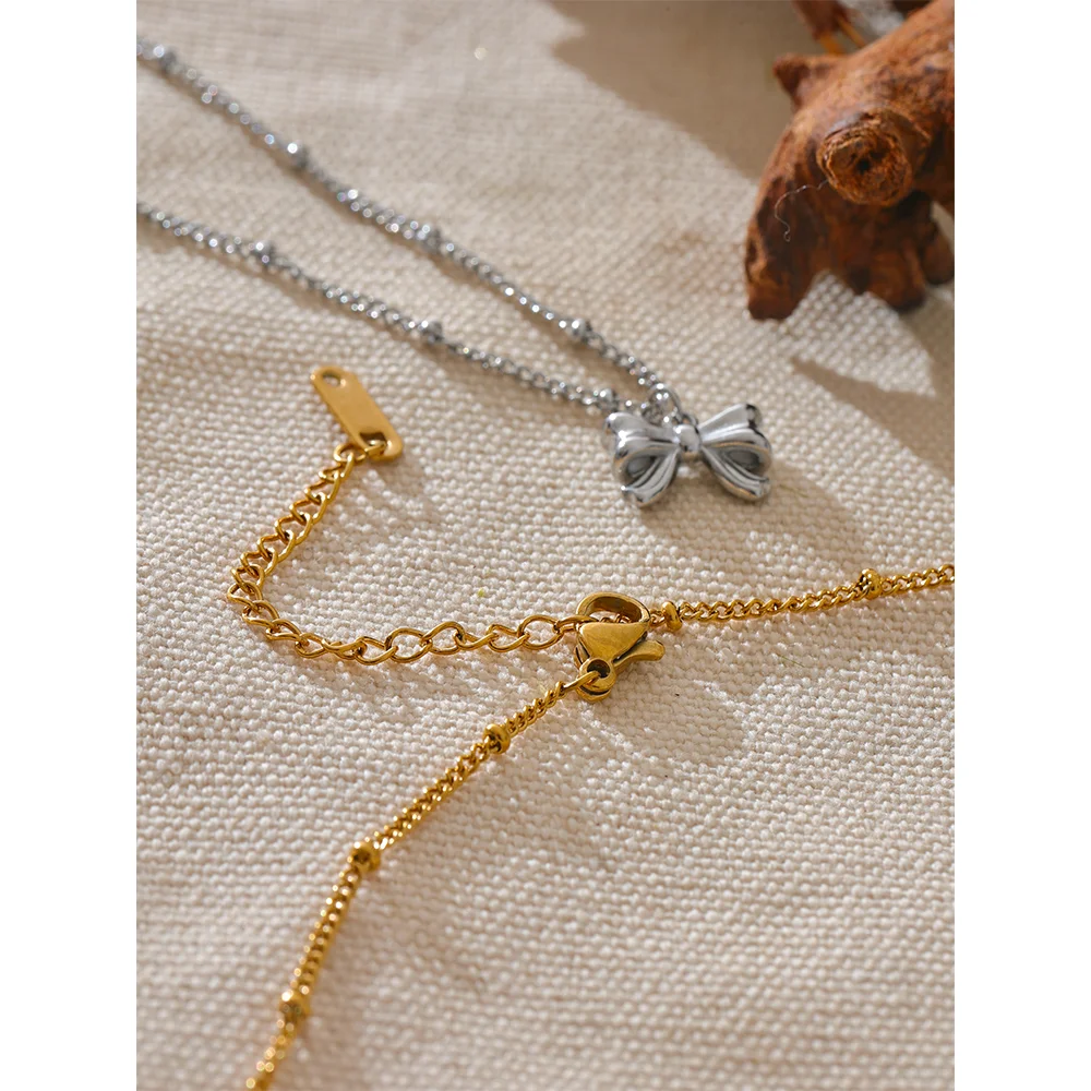 Yhpup-Collier-pendentif-n-ud-papillon-en-acier-inoxydable-pour-femme-sweat-shirts-plaqu-s-or