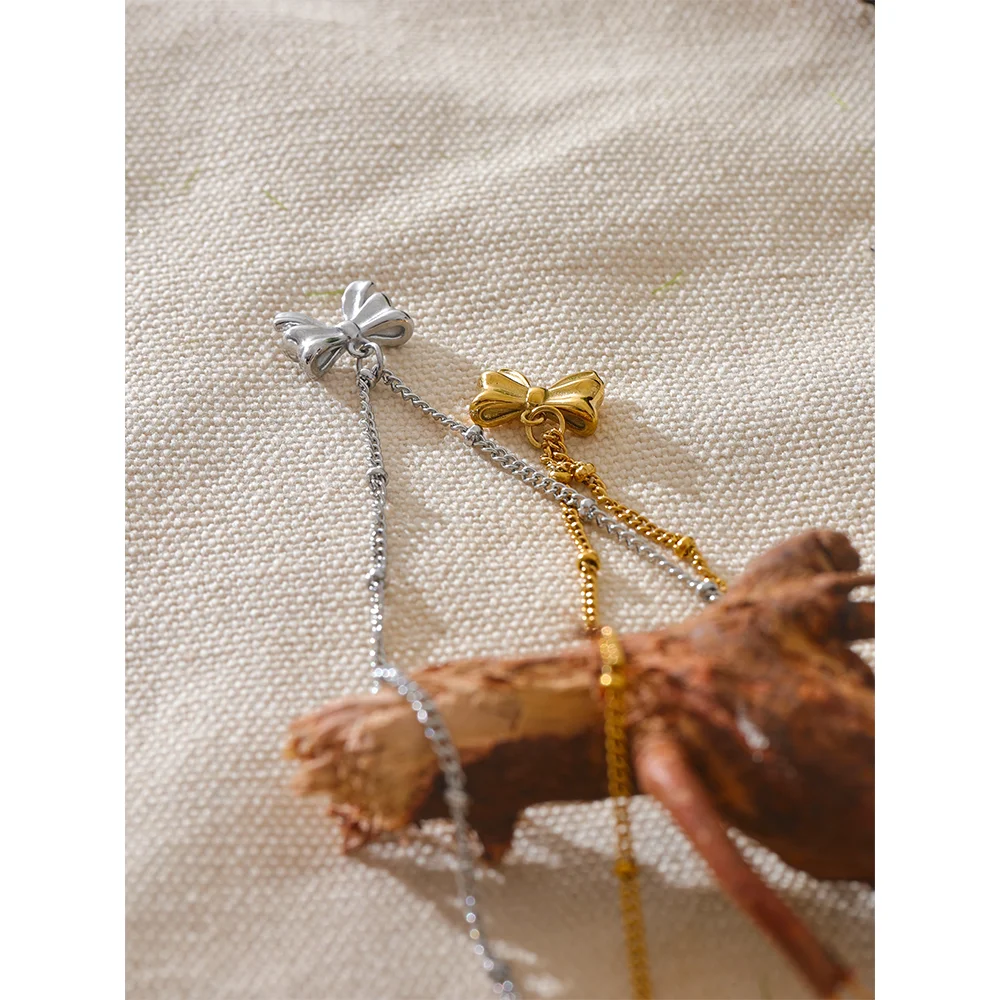 Yhpup-Collier-pendentif-n-ud-papillon-en-acier-inoxydable-pour-femme-sweat-shirts-plaqu-s-or