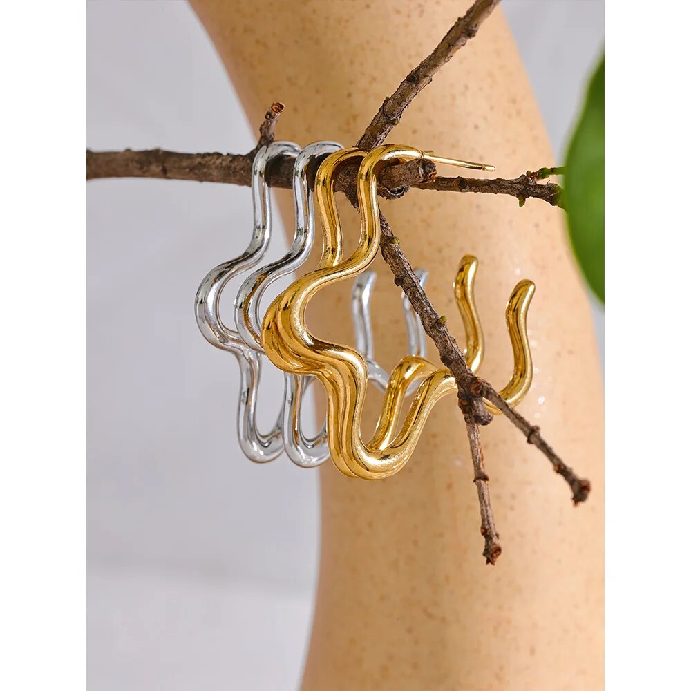 Yhpup-43mm-Minimalist-Stainless-Steel-Star-Big-Huggie-Earrings-Gold-Silver-Color-Prevent-Allergy-Charm-Jewelry